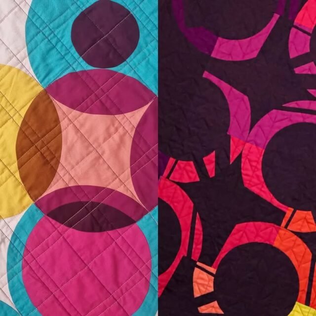 I'm so happy to be back at Quiltcon with two pieces! 😁
____
Bubble Fields and Empty Rings will be hanging next year in Phoenix. Congrats to everyone who has got a quilt into the exhibition. 
____
.
.
.
.
.
.
#quiltcon2025 #quiltlove #capaquiltspatterns #capaquilts #boldgraphics #quilts #capaquilts #showusyourmqg #negativespacequilting #transparencyquilt